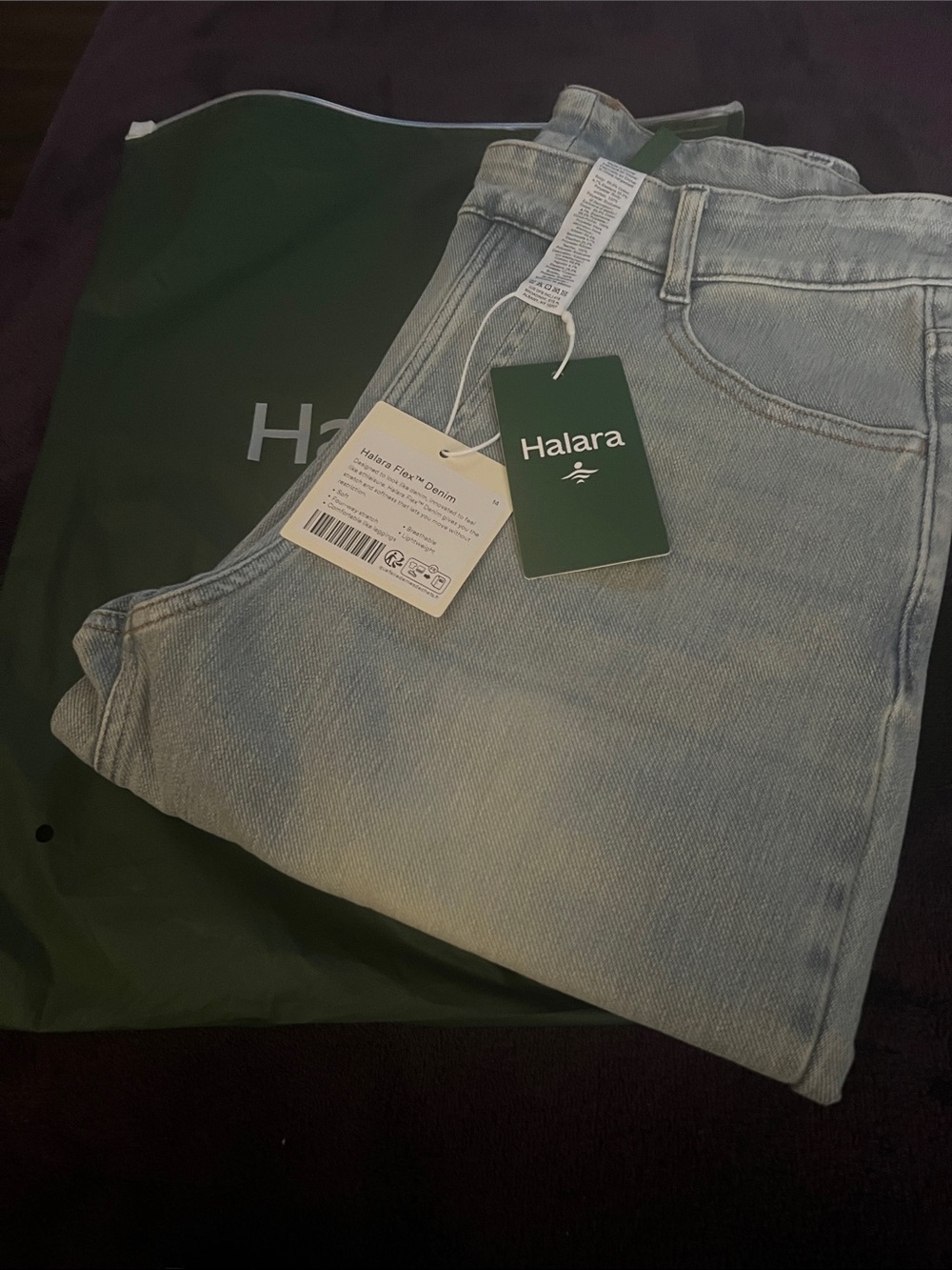 HALARA Pale Blue Stretch Denim Jeans flex denim size S